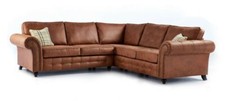 NEW OAKLAND TOP QUALITY CORNER SOFA&FREE LARGE FOOTSTOOL TAN