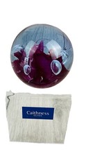 Caithness Pink/Purple Moonflower Glass Paperweight-E25045