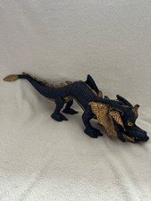 The Puppet Company Large Black/Gold Metallic Dragon ? Hand Puppet Used 