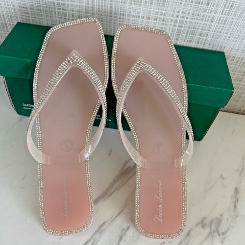 Jelly flip flops - jelly,