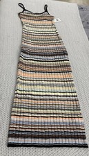 NEW Missoni Long Spaghetti Strap Maxi Long Dress. Multicolor. Sz Lg Large w Tag