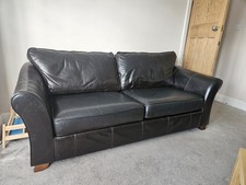 3-Seater Brown Leather Sofa from M&S - Abbey by Marks And Spencer's - Large Sofa