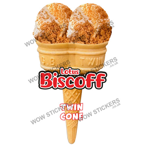 Biscoff scoop twin cone ice - biscoff,