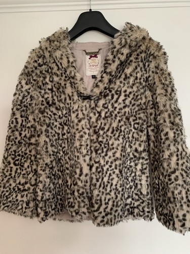 Girls faux fur - m&s, coat