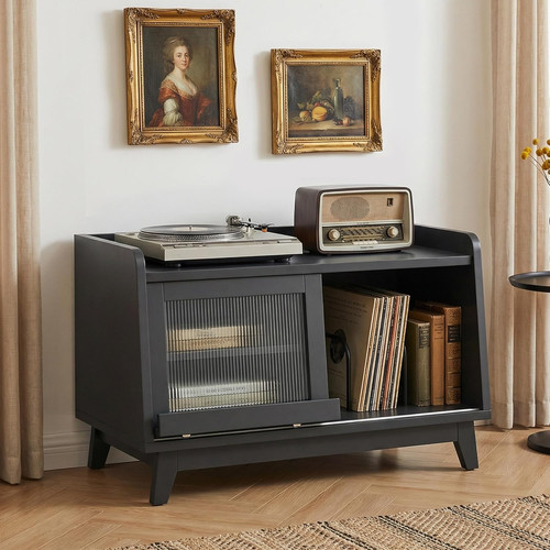 Record player stand with - player,