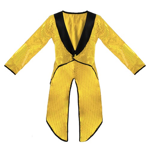 Gold sequin tailcoat unisex - gold,