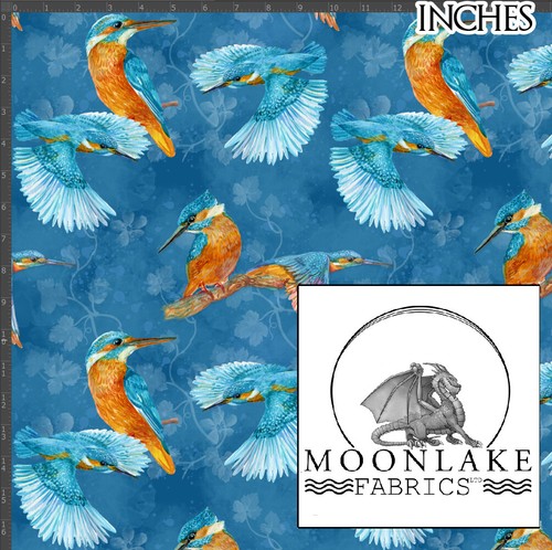 Kingfisher birds 100 cotton - birds, 100%