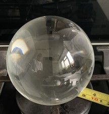 ROUND GLASS BALL - Completely Round - 4 inches in diameter 