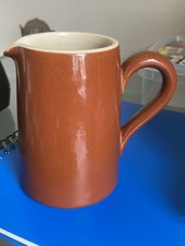 Vintage Lovatts Brown Glazed Stoneware Milk Jug quarter pint 