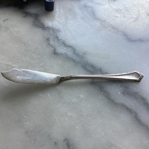 Solid silver fish knife - silver,