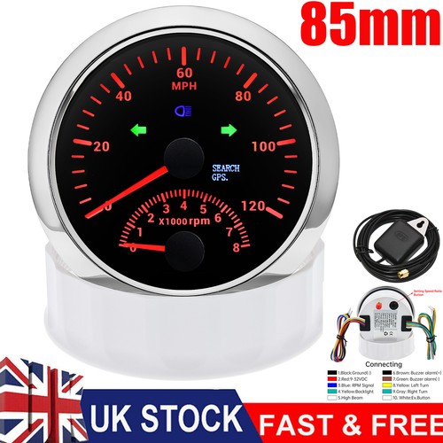 85mm gps speedometer 120mph - gps, 0-120mph
