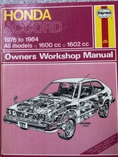 Haynes Honda Accord 1976 to