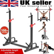 Squat Racks Barbell Rack Stand Adjustable Olympic Weight Bench Press Home Gym