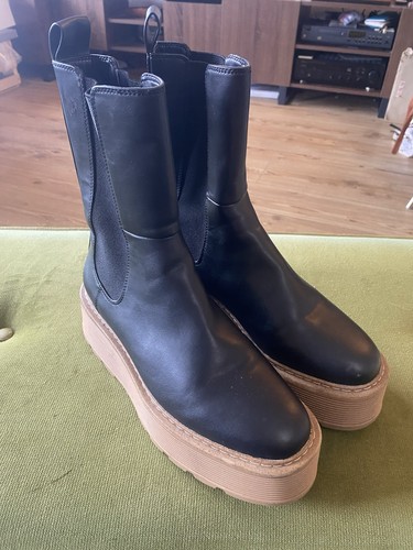 Black chunky chelsea - chunky, boots