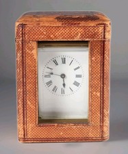 French Brass Carriage Clock, 19th Century Cased