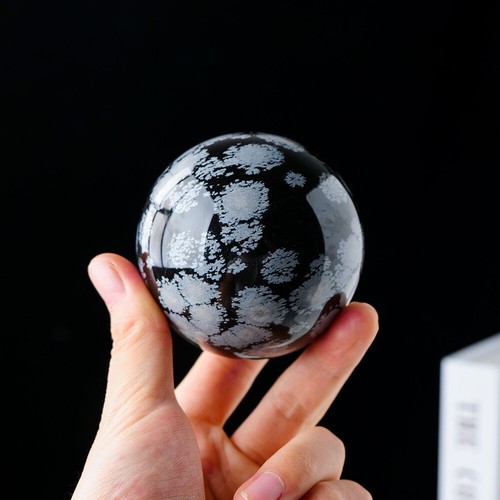 Snowflake obsidian ball sphere - snowflake,
