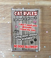 Cat Fridge Magnet Gift Rules I