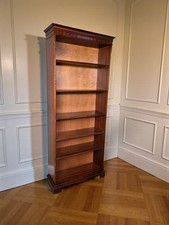 An Antique Style Mahogany Tall Slim Bookcase ~Delivery Available~