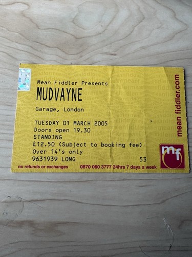 Mudvayne garage london march - garage,