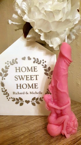 Handmade pink scented candle - handmade,