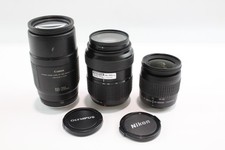 Vintage Autofocus Camera Lenses Inc Canon, Nikon & Olympus Working  x 3