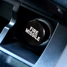 Universal Fire Missile Button Car Cigarette Lighter Cover Black Accessories