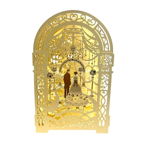 Gold leaf laser cut - , bride
