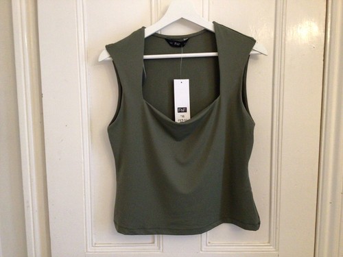 Olive green top size - top, 14
