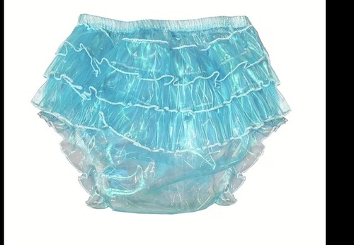 Plastic pants organza overlay - plastic,