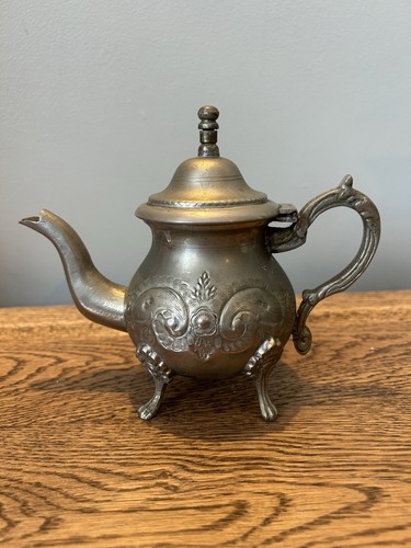 Vintage pewter teapot made - pewter, in