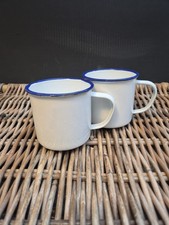 Vintage Enamel Mugs X2