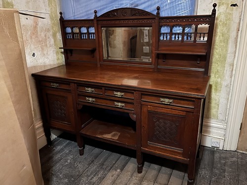 Victorian mahogany mirror - mahogany,