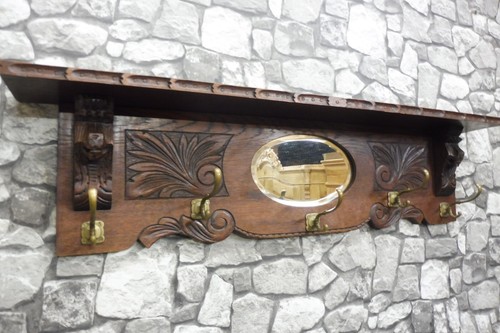 Antique wooden german coat - antique,
