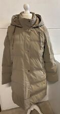 ZARA Ladies Coat Taupe Waterproof Hooded Padded Zip up jacket size Large