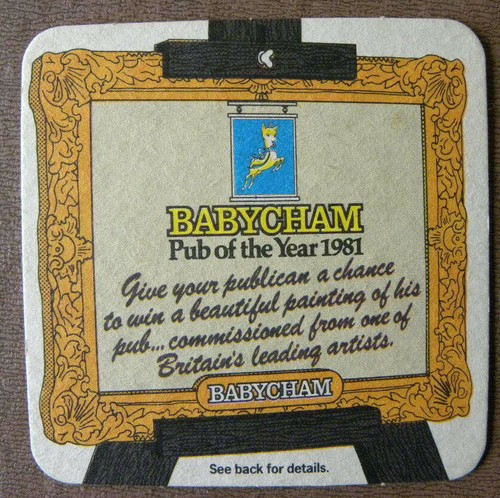 Babycham beer mat - beer,