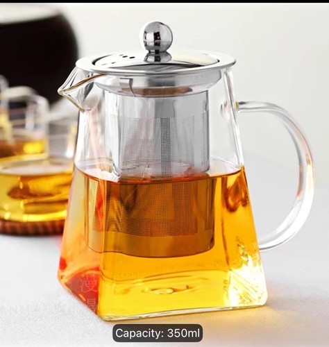 350ml clear glass teapot with - glass,
