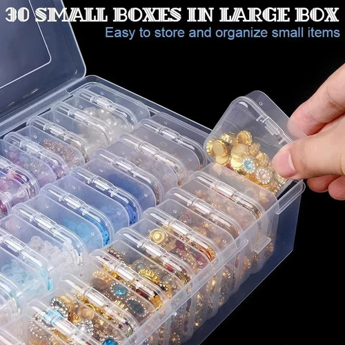 Bead organizer box 30pcs small - organizer,