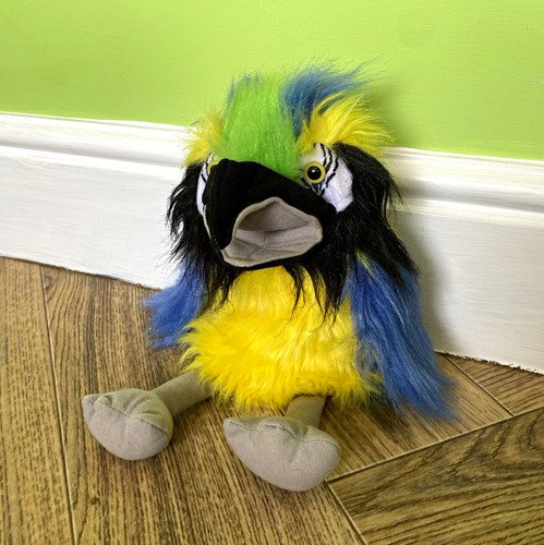 Macaw parrot plush hand puppet - parrot,