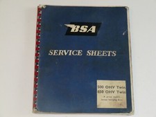 B S A Service Sheets 500 And 650 Twin, Free Post , (B110)