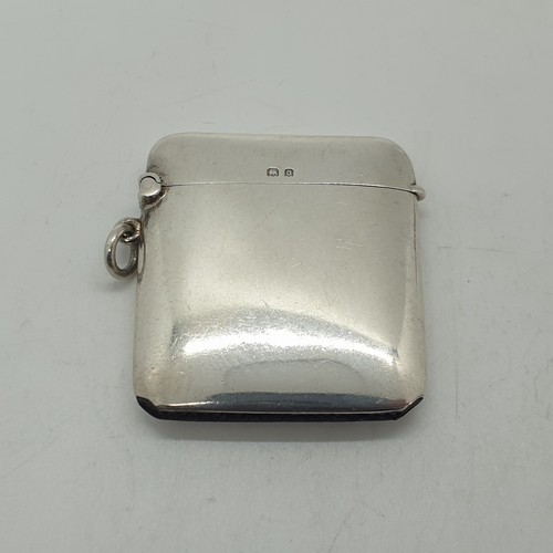 Sterling silver vesta case - vesta,