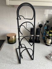 Black Metal 4 Bottle Wine Rack