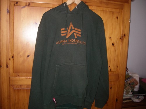 Alpha industries green hoodie - alpha,