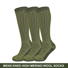 Mens Merino Wool Socks Knee