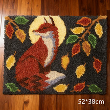 Fox DIY Latch Hook Rug Making Sets Craft Material Embroidery Carpet Gifts Kits