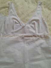 Vintage St Michael Noisy Nylon Full Slip 34" Bust.  White