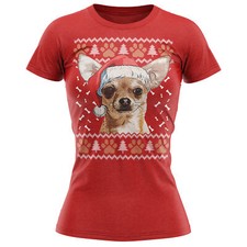 Christmas Chihuahua T Shirt Dog Owner Gifts For Her Womens