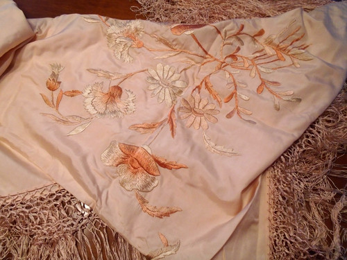 Vintage 1920s silk embroidered - vintage,