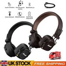 New Marshall Headphone Major IV Brown Black Bluetooth Foldable On Ear Headphones