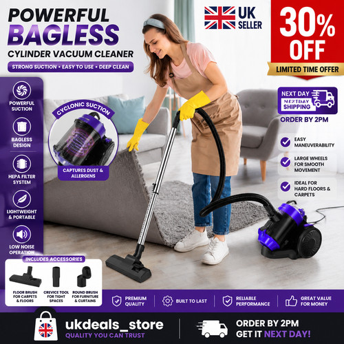 3000w bagless cylinder vacuum - bagless,