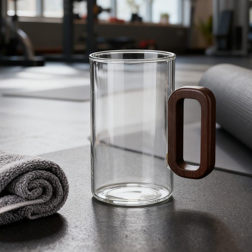 360ml glass cup walnut - glass,